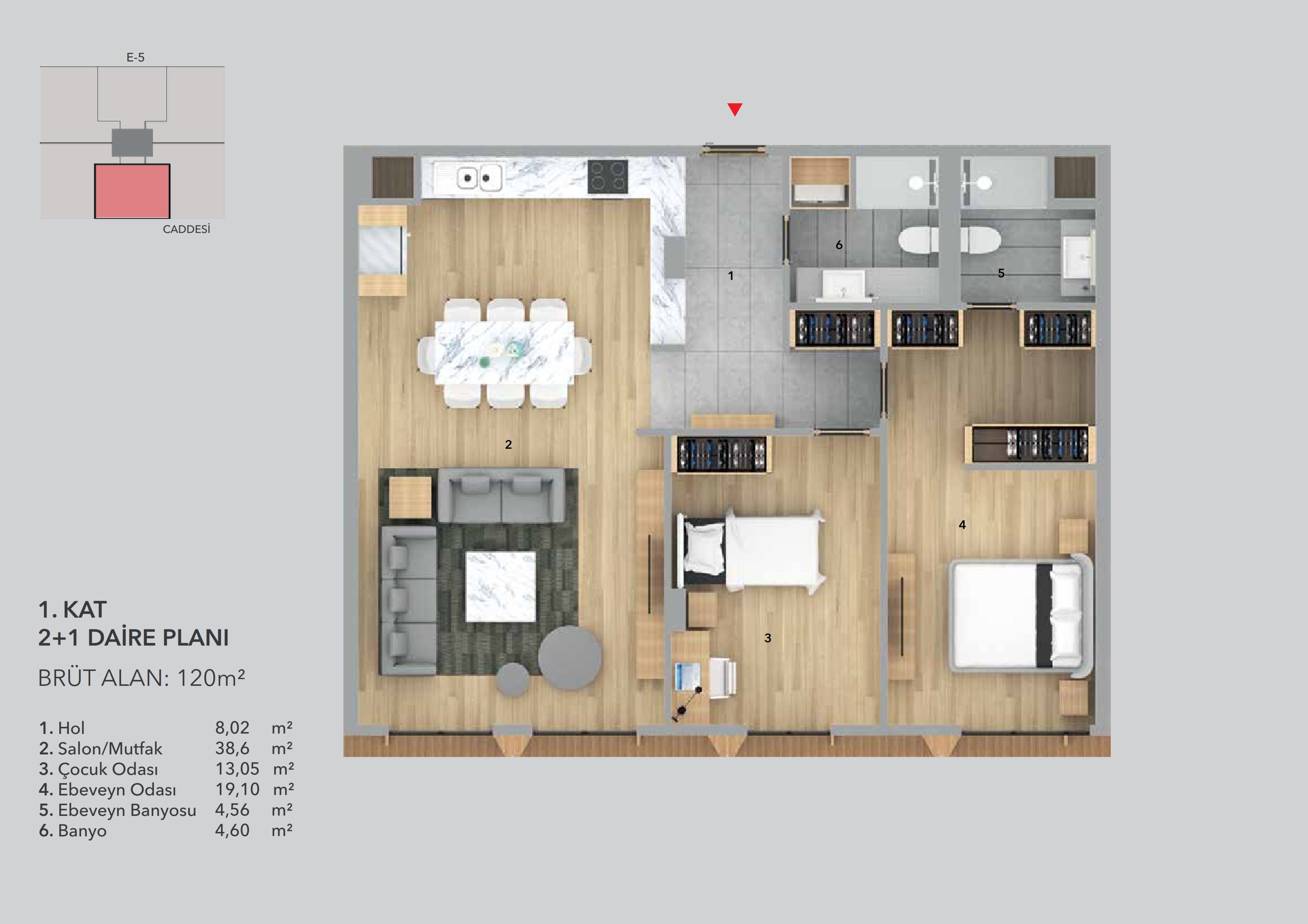 TWO-BEDROOM 120 m2