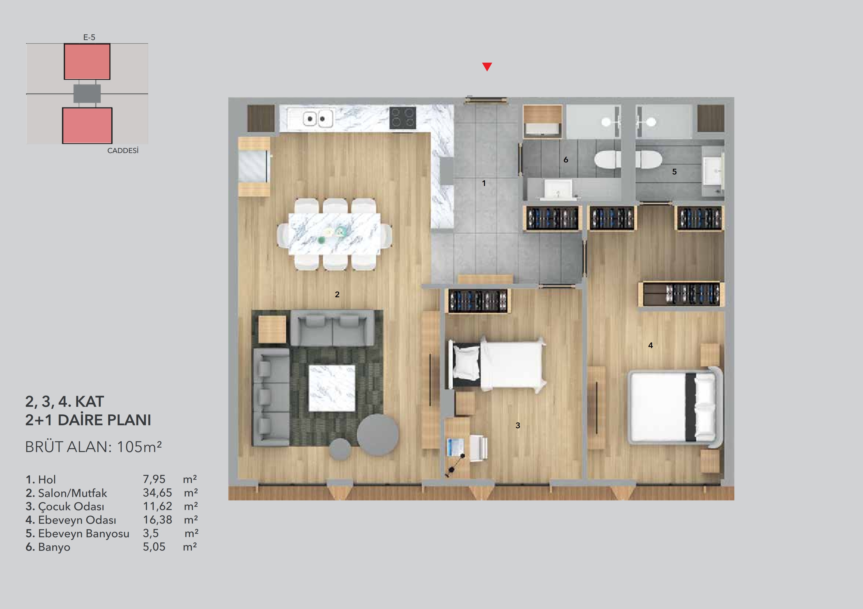 TWO-BEDROOM 105 m2