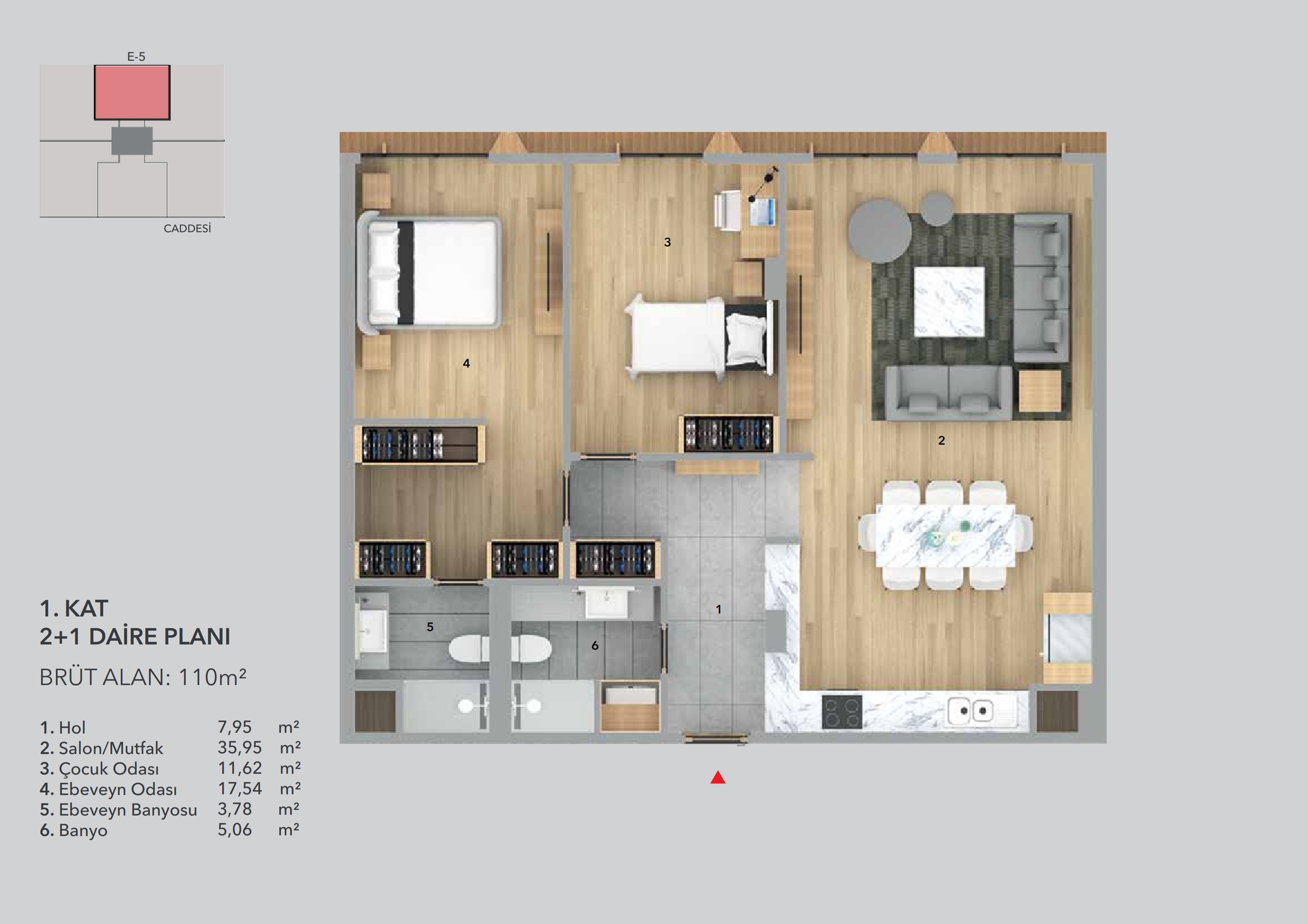 TWO-BEDROOM 110 m2