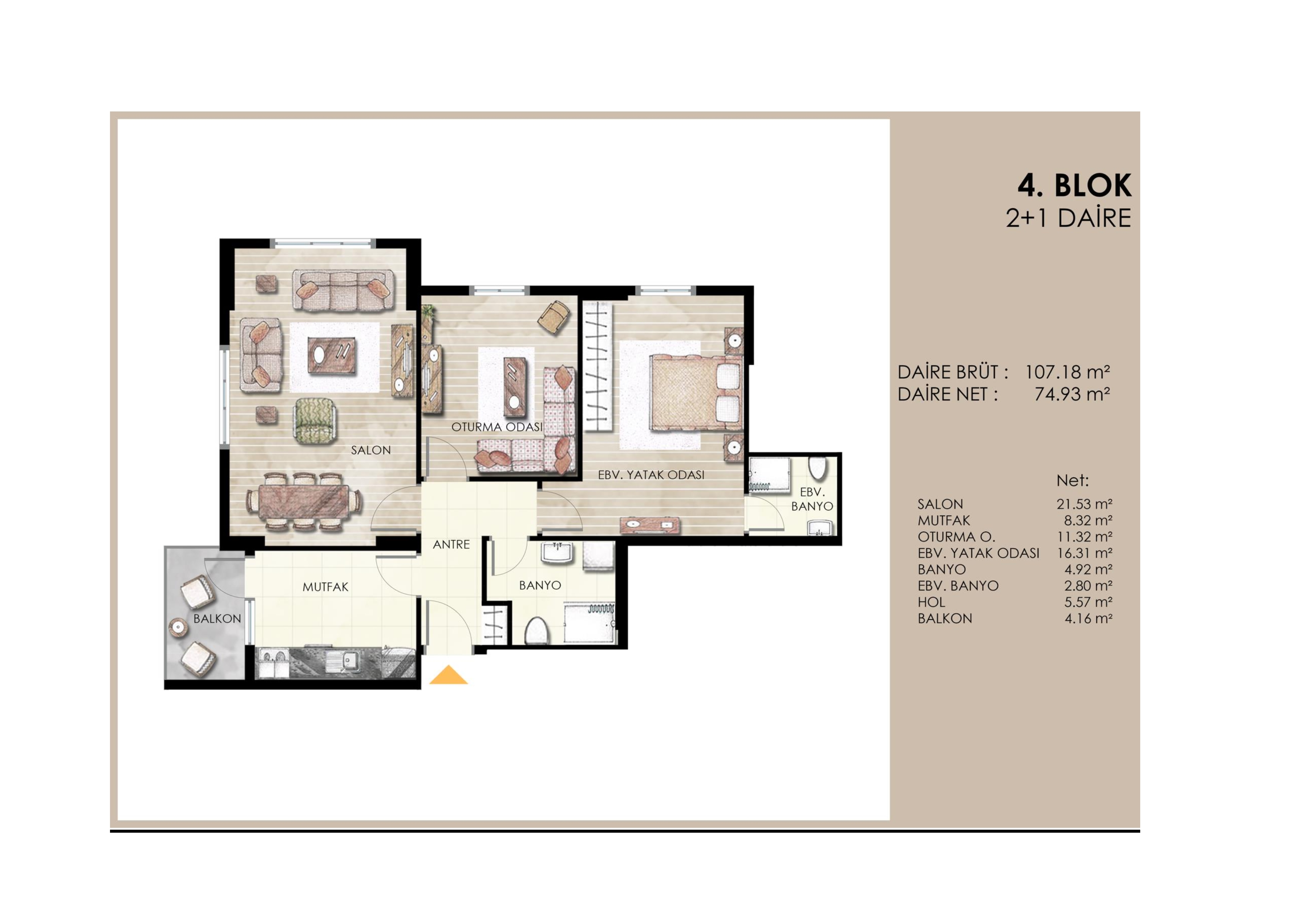 Two-Bedroom 107 m2
